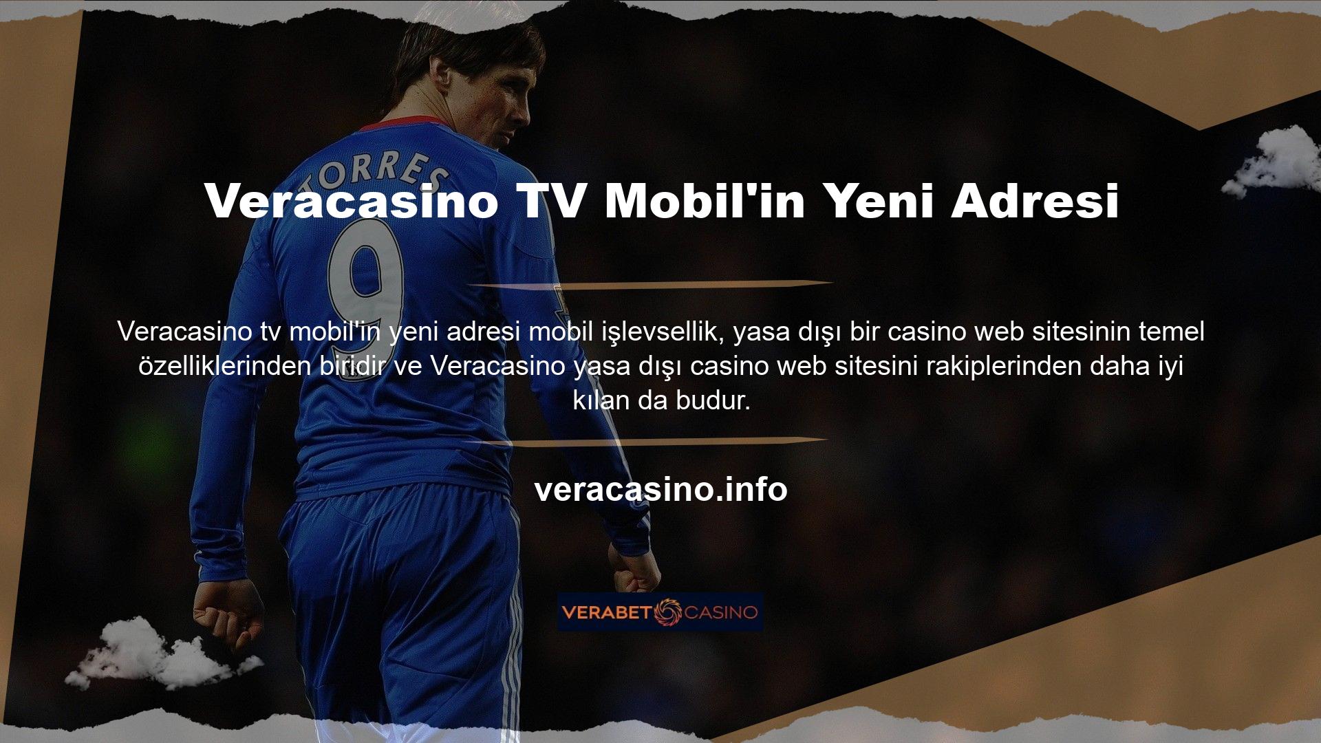 Veracasino TV Mobil'in yeni adresi, diğer rakip sitelerden farklı olarak kullanıcılara mobil cihazlardan ulaşılabilecek bir deneyim sunuyor