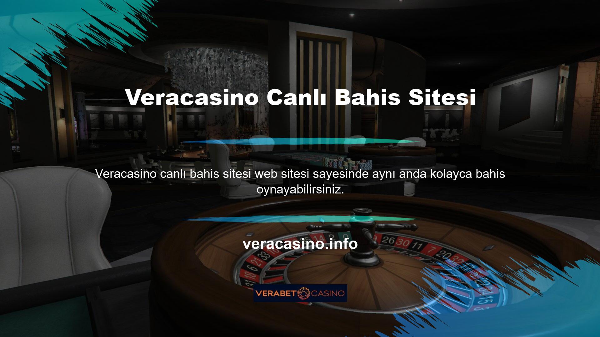 Veracasino, canlı bahis ve ücretsiz maç yayını sunan web sitelerinden biridir