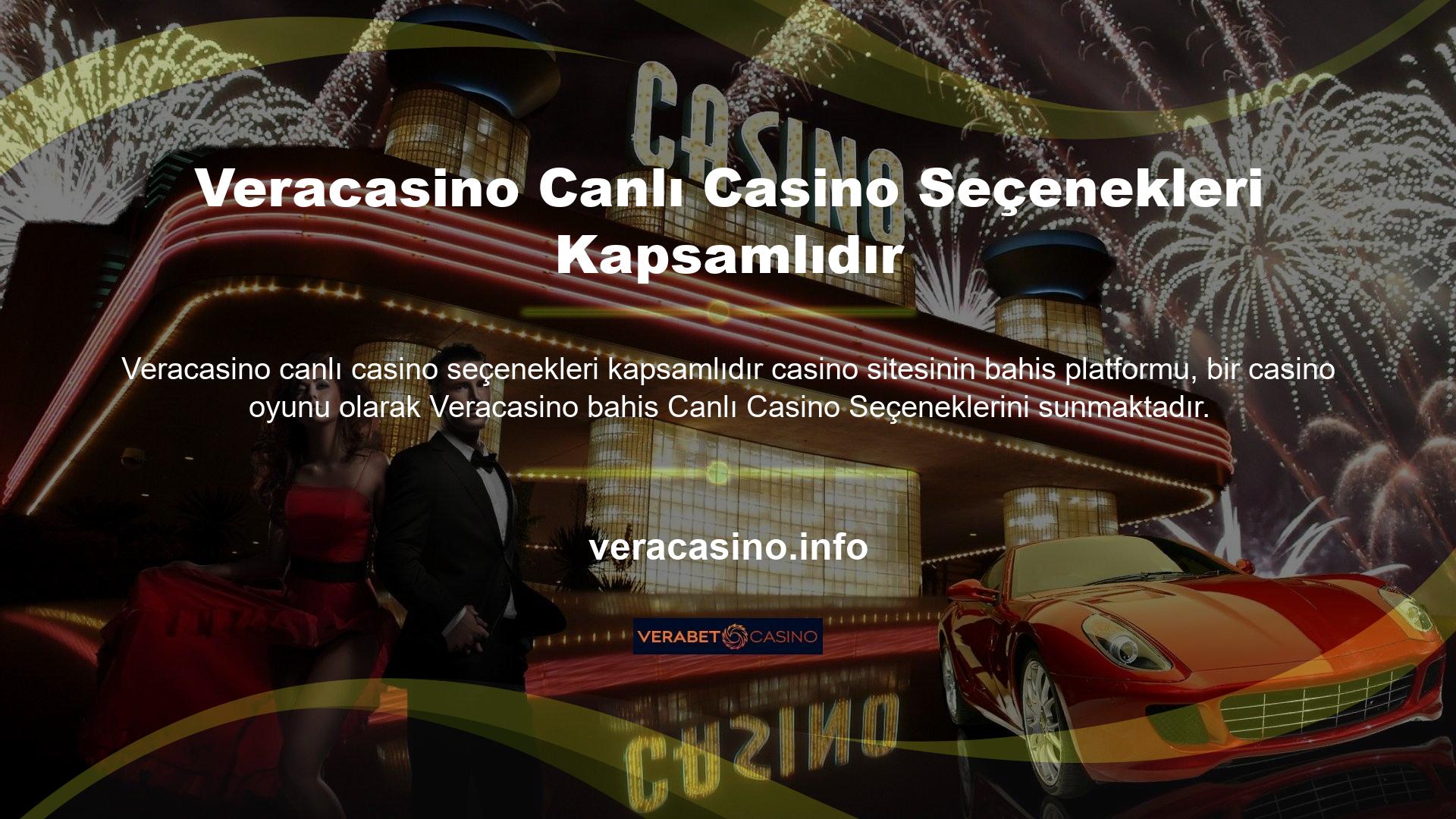 Canlı casino oyunları ve canlı bahisler