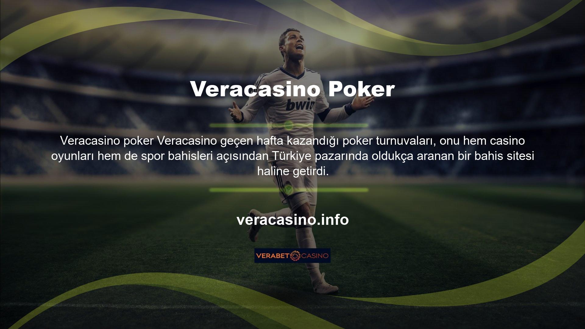 Kullanıcı memnuniyetine odaklanan Veracasino casino sitesi, bu hedefi karşılamak için spor bahisleri ve casino oyunları yelpazesini genişletiyor